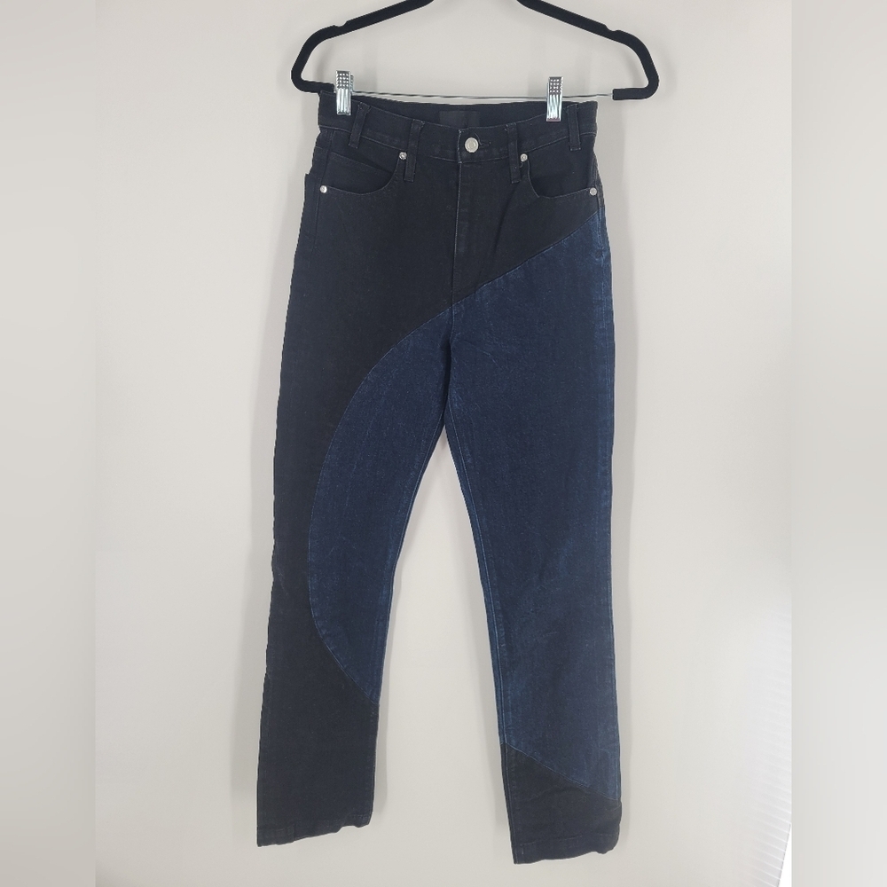 R+A Womens High Rise Straight Leg Jeans‎ Blue Size 26 Japanese Denim Long New